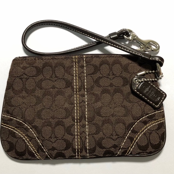 Coach Brown Wristlet Clutch - Picture 1 of 7